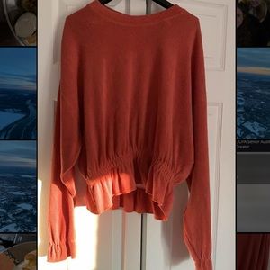 Long sleeve burnt orange shirt from Zara size M
